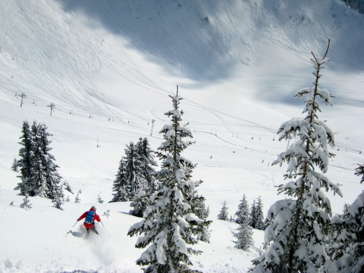 Spring Skiing in Le Grand Massif - off piste skiing