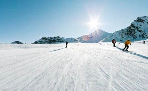 Fancy skiing or snowboarding in the middle of summer? Then head up to our summer ski slopes at 3,600 metres a.s.l.