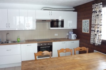 Kitchen with large dining area