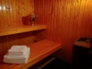 The sauna at Chalet Campanules, large fully catered ski chalet in La Plagne, France