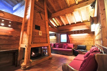 Ski Amis Chalet Sermoz Living Room